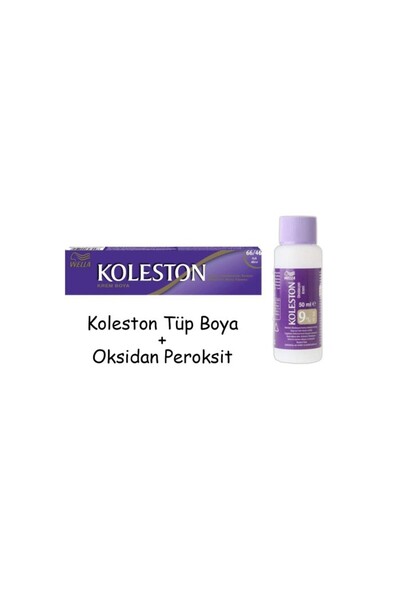 Wella Koleston Tüp Boya 50 ml - 66.46 Aşk Alevi + 30 Vol Oksidan Peroksit