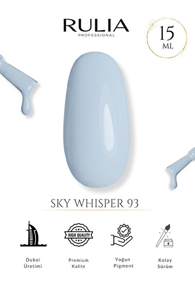 Rulia Professional Rulia Kalıcı Oje Sky Whisper 93 15 ml - Made in Dubai - Pr...