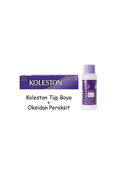 Wella Koleston Tüp Boya 50 ml - 7.77 Işıltılı Kahve + 20 Vol Oksidan Peroksit