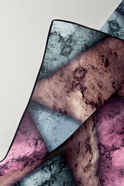 Vissona 57% Silk 43% Viscose Twill Silk Textured and Geometric Patterned Mint Green - Lilac Colored 90X90 Scarf D