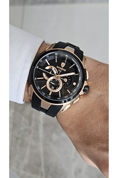 Raymond ساعة يد رجالية RYM-83020-RG-BK