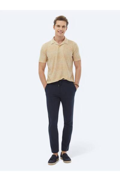 Kip Saffron Printed Cotton Blended Cuban Collar T-Shirt