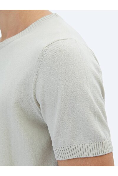 Kip Taş Bisiklet Yaka Düz Örgü Triko