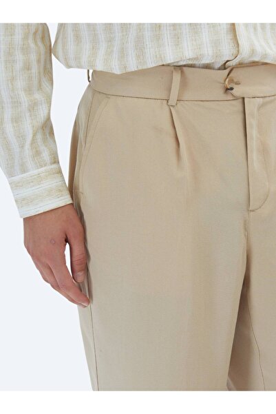 Kip Deve Tüyü Dokuma Loose Fit Casual Pantolon