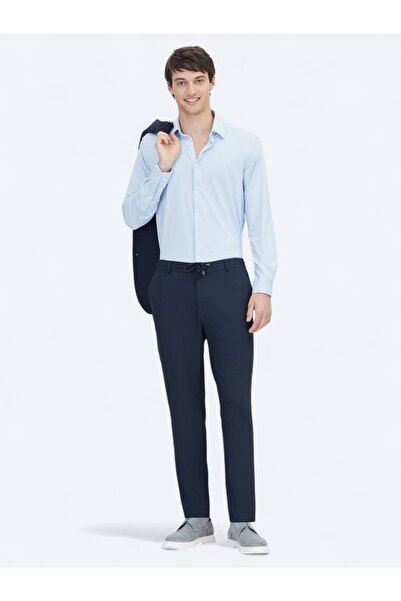 Kip Синя сорочка прямого крою для повсякденного носіння