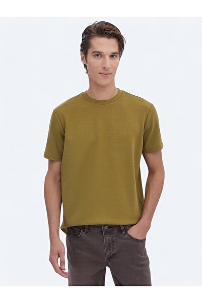 Kip Μπλουζάκι Oil Green Crew Neck Plain T-shirt