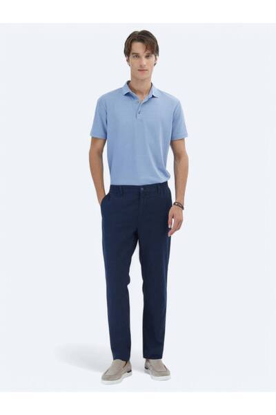 Kip Синя жакардова футболка з поло-коміром