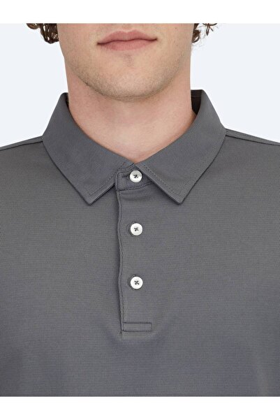 Kip Μπλουζάκι με γκρι γιακά Polo από βαμβακερό μείγμα