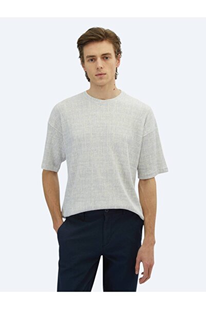 Kip Футболка з ліловим принтом, комір-стійка, бавовняна суміш