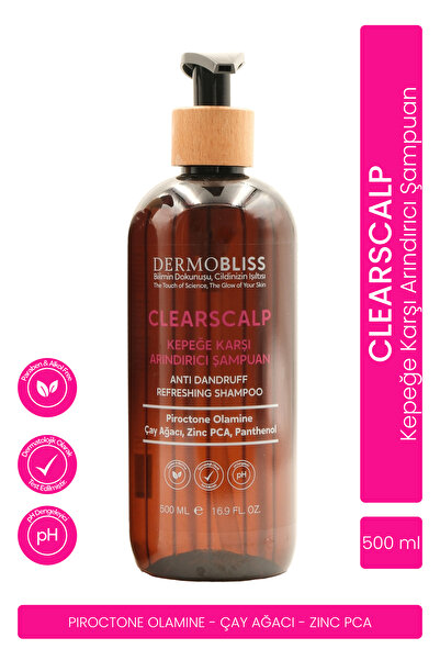 Dermobliss CLEARSCALP KEPEĞE KARŞI ARINDIRICI ŞAMPUAN 500 ML