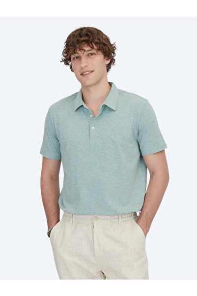 Kip Πράσινο μπλουζάκι με γιακά πόλο από βαμβακερό μείγμα