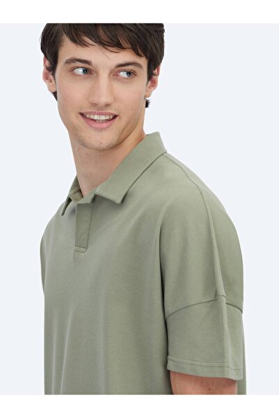 Kip Green Polo Neck 100% Cotton T-Shirt