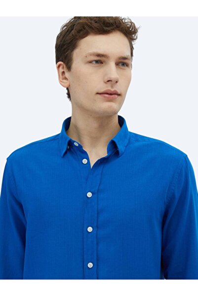 Kip Πουκάμισο Saks Straight Regular Fit υφαντό casual 100% βαμβάκι