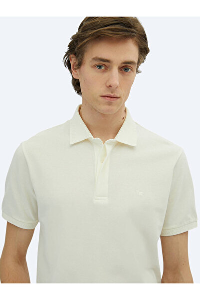 Kip Біла поло з плоским коміром, 100% бавовна, футболка