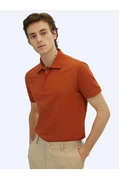 Kip Tile Plain Polo Neck 100% Cotton T-Shirt