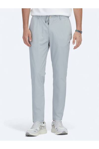 Kip Πέτρινο ίσιο υφαντό παντελόνι Jogging Fit Casual