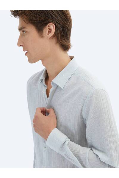 Kip Синя смугаста сорочка з регулярним кроєм, виготовлена з бавовняної суміші