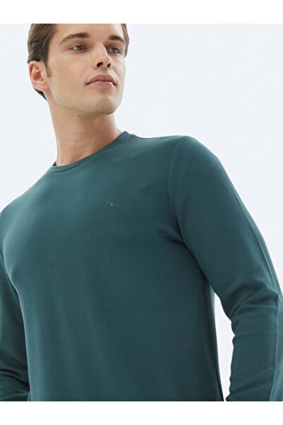 Kip Crew Neck Green Sweatshirt