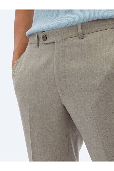 Kip Vizon Düz Dokuma Fitted Fit Klasik Pantolon
