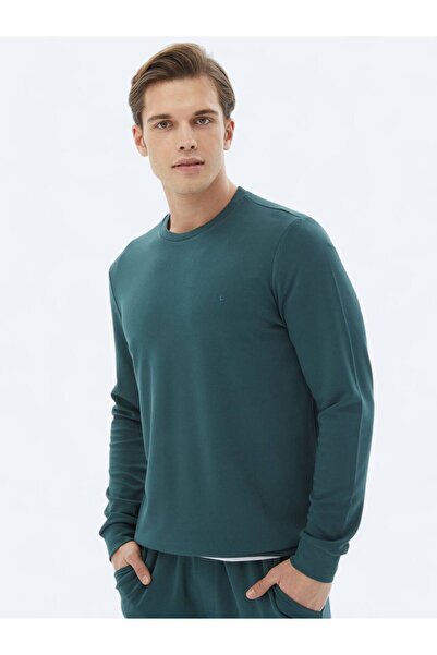 Kip Crew Neck Green Sweatshirt