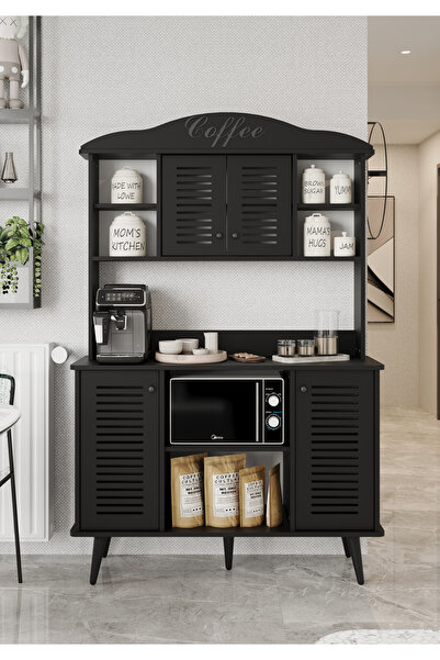 enwood Avior SİYAH Kahve Köşesi MDF 185 x 120 x 40 CM