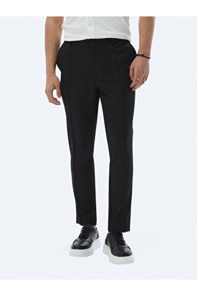 Kip Black Casual Jogging Fit Woven Trousers