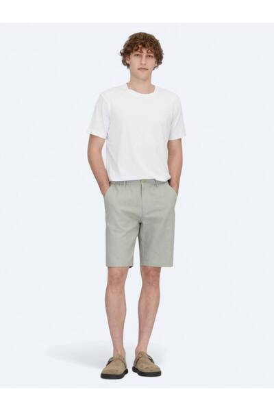 Kip Бермуди з бавовняної суміші зеленого кольору Ніл, ткані, джогінг, фітнес, повсякденні