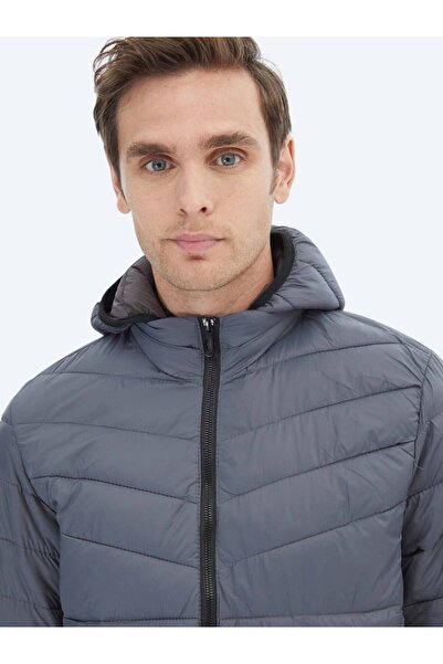 Kip Gri Regular Fit Casual Dokuma Mont