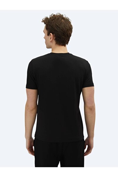 Kip Μαύρο Μπλουζάκι με Λαιμόκοψη Crew από Βαμβάκι