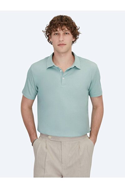 Kip Πράσινο μπλουζάκι με γιακά πόλο από βαμβακερό μείγμα