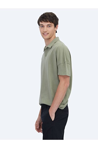 Kip Green Polo Neck 100% Cotton T-Shirt