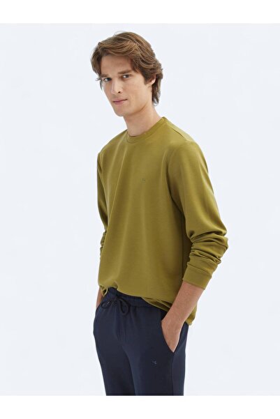 Kip Φούτερ Oil Green Crew Neck