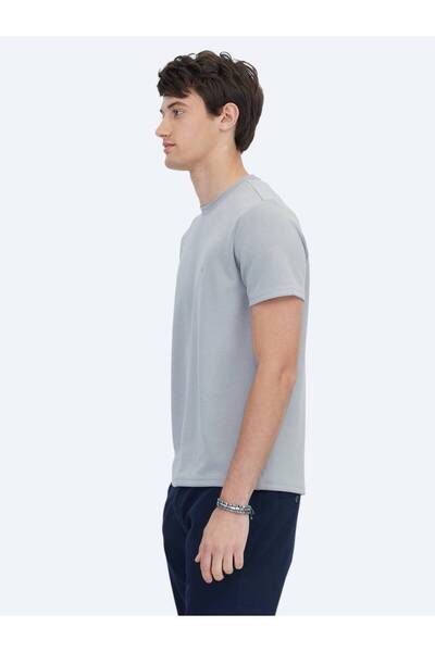 Kip Gray Plain Crew Neck T-Shirt
