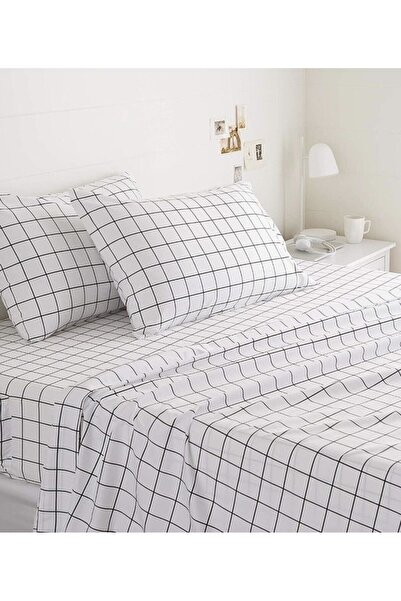 She&Co Double Fitted Sheet Set - Checkered