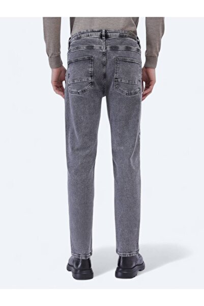 Kip Antrasit Loose Fit Denim Pamuk Karışımlı Pantolon