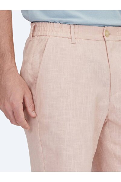 Kip Salmon Woven Jogging Fit Casual Cotton Blend Bermuda