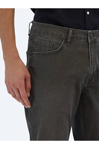 Kip Kahverengi Slim Fit Denim Pamuk Karışımlı Pantolon