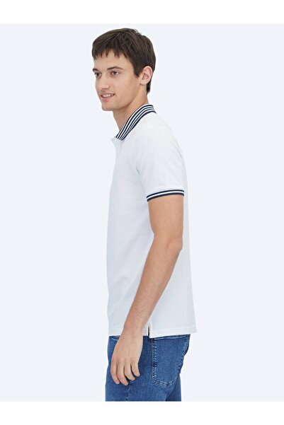 Kip Μπλουζάκι με λευκό γιακά πόλο από βαμβακερό μείγμα