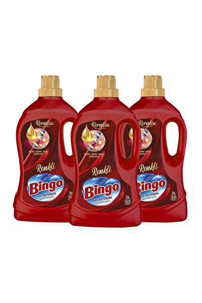 Bingo Renkli Matik Sıvı 50 Yıkama 3 ltX3