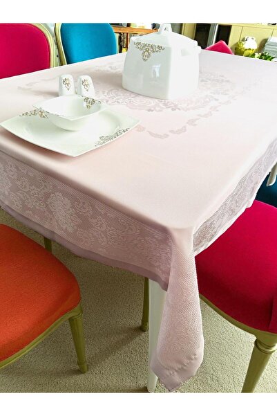 LİMAY Față de masă din țesătură teflon rezistentă la lichide - țesătură specială rezistentă la lichide - aspect de dantelă