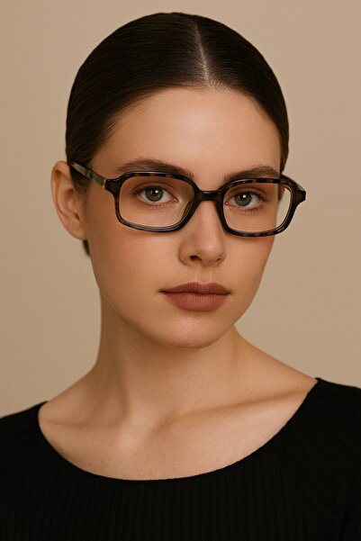 MACERATİ Oblow Unisex Square Luxury New Season Leopard Blue Block Blue Light Filtered Screen Glasses