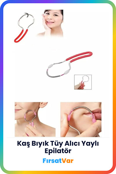 FırsatVar Yaylı Yüz Kaş Bıyık Tüy Kıl Alma Aleti Yaylı Epilatör Ağda Aleti