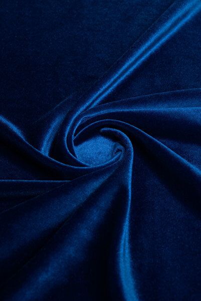 Kumaş Deposu Catifea albastru cobalt Culoare din material subțire Tesatura
