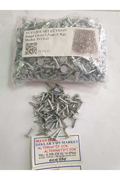 Selectron Şıngıl Çivisi Shingle Çivi Çatı Membran Çivi 1.5 Cm (1 Kg)