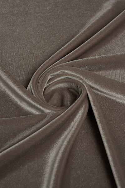 Kumaş Deposu Kadife Vizon Rengi Örme Kumaş