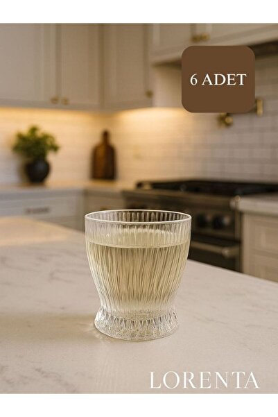 isra kristal Kristal Kesim Desenli Cam Meşrubat Bardağı 6’lı Set – Lüks Su ve...
