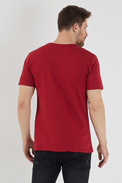 Slazenger Ανδρικό T-shirt Sander Claret Red St11te083