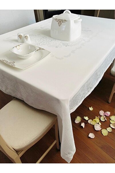 LİMAY Υφασμάτινο τεφλόν Υγροαδιαπερατό Τραπεζομάντιλο - Ειδικό ύφασμα που δεν απορροφά το υγρό - Εμφάνιση δαντέλας