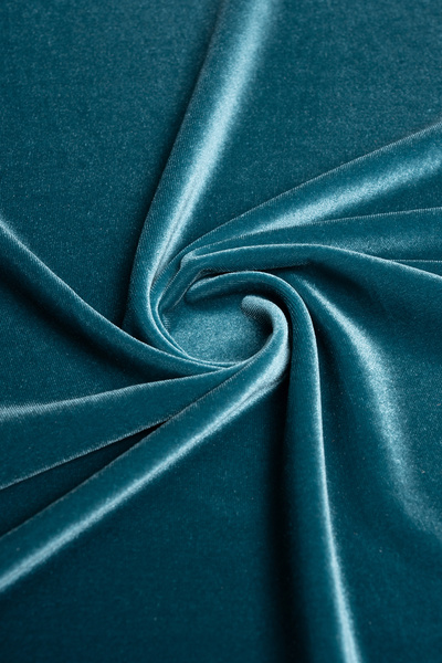 Kumaş Deposu Βελούδινο Σκούρο Τυρκουάζ Χρώμα Πλεκτό Ύφασμα