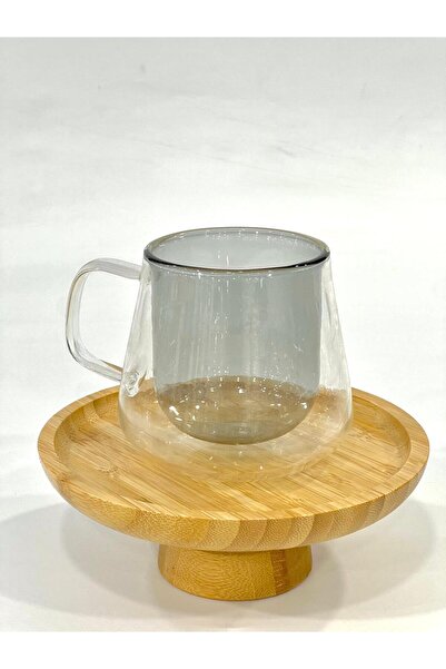 isra kristal Double Wall Colored Glass Mug – Heat Resistant Coffee and Tea Cup